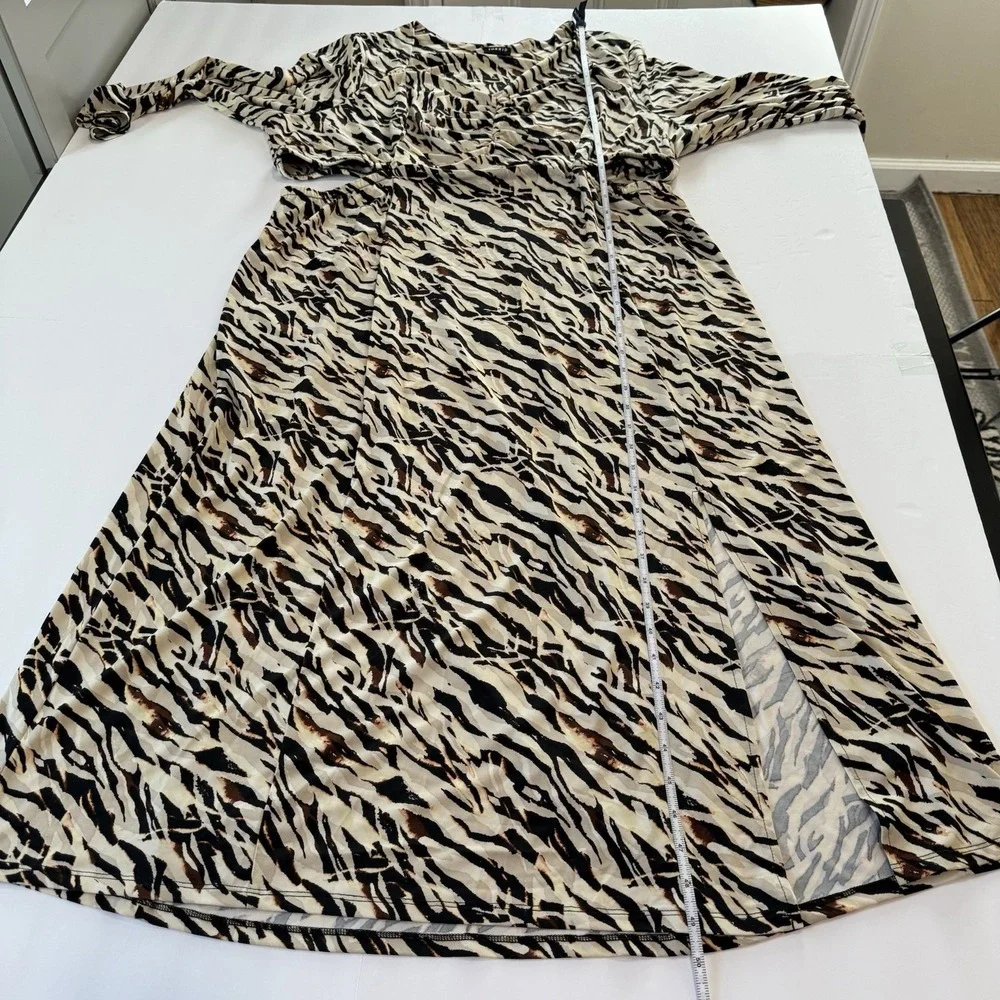 Torrid Zebra Print Cutout Stretch Knit Maxi Dress Size 3X‎
